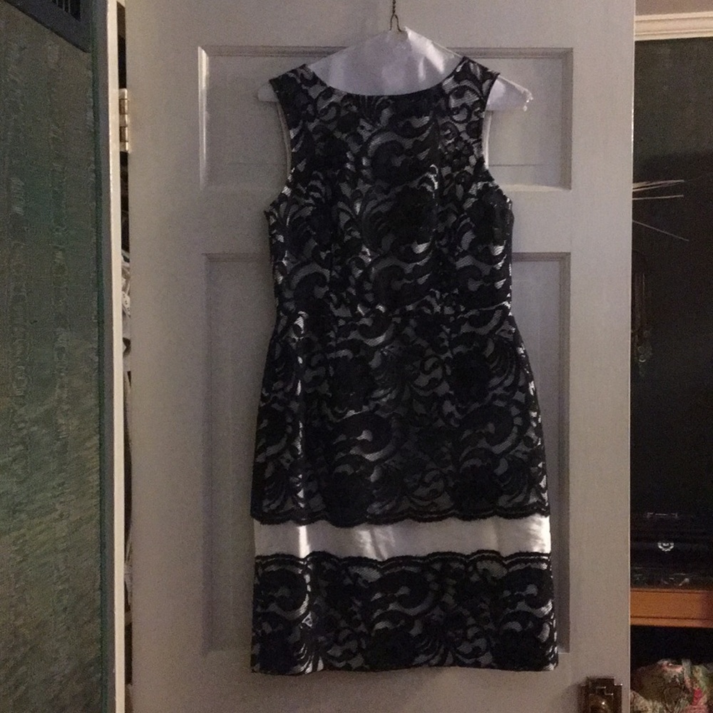 The Limited black and white lace dress size 4